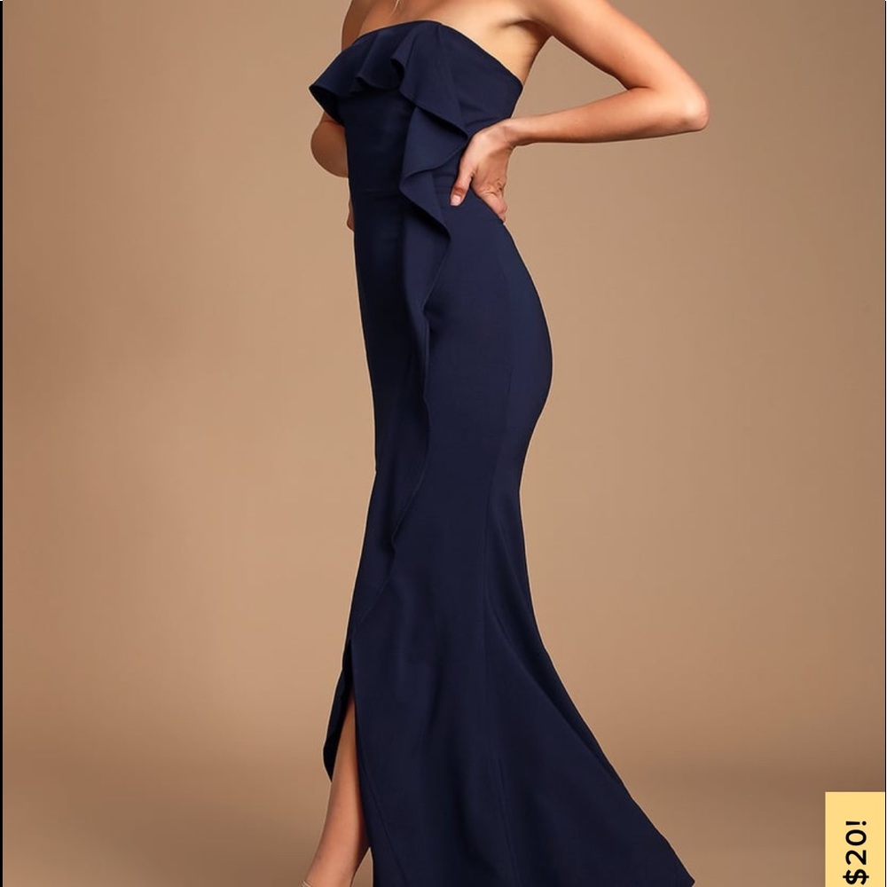 lulu’s navy blue valerie dress